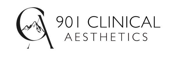 Brand logo for Q Aesthetics featuring a stylized Q with a mountain inside the letterform.
