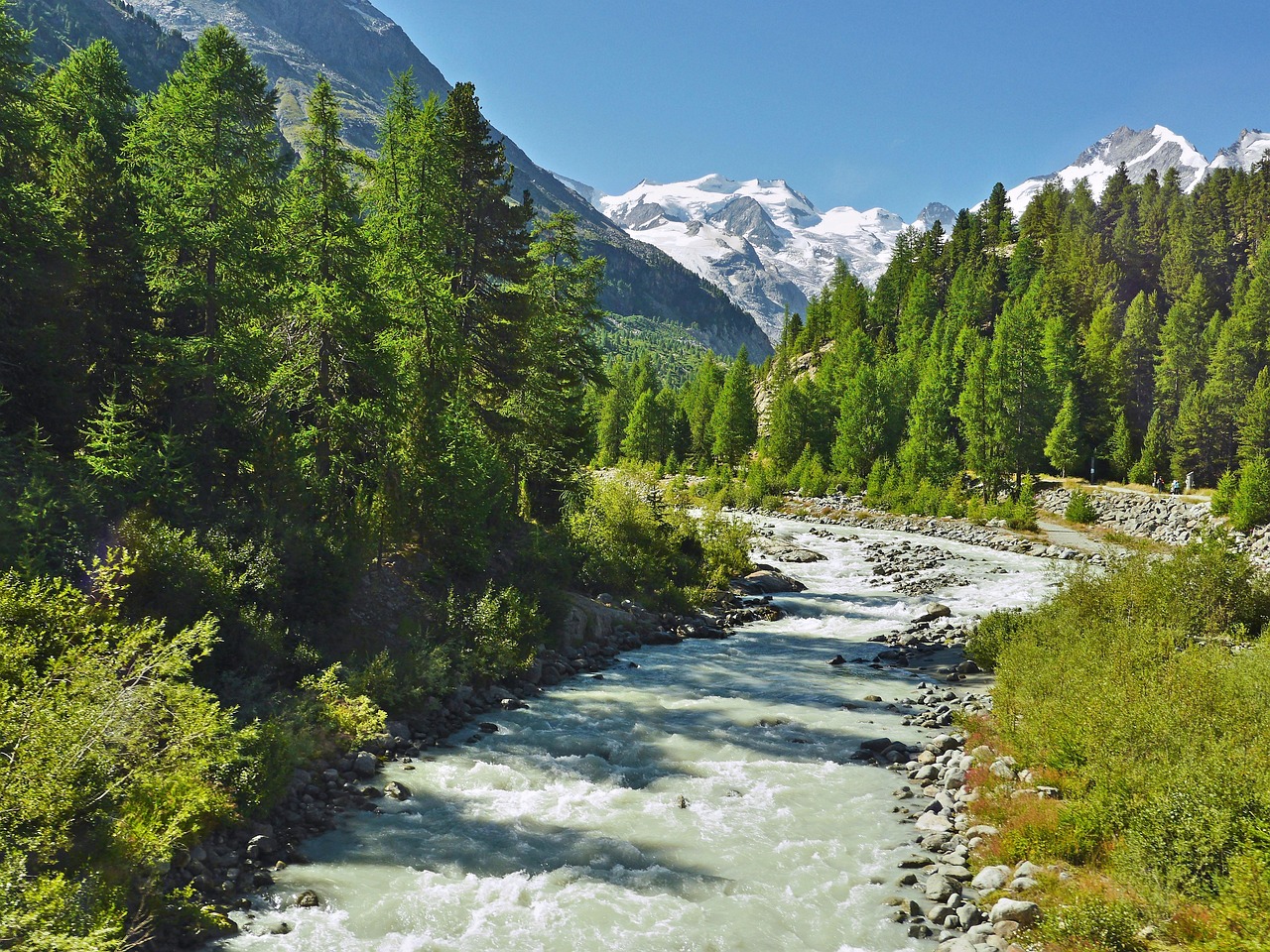 mountain spring, glacier water, alps, switzerland, bernina group, engadin, nature, rhätikon, graubünden, pontresina, piz bernina, high alps, high mountains, rock, stones, mountains, landscape